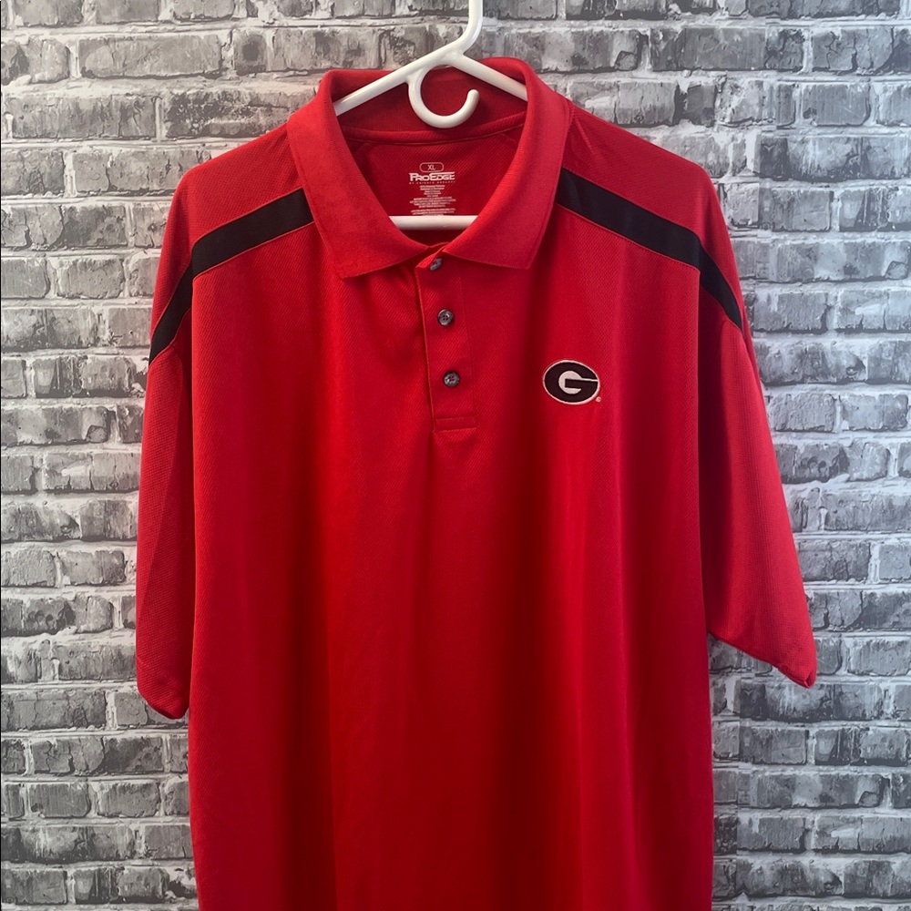 Georgia Bulldogs 
Pro Edge Men's Bold Red Polo with‎ Black Accents